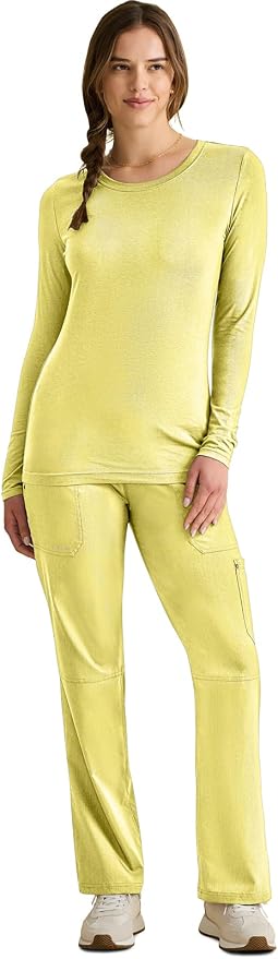 Healing Hands Underscrub Long Sleeve Women Knits Scrub Tops | Soft Cotton Blend Knit, Breathable Stretch Comfort, Machine Wash, Easy Care Fabric, Ideal For Layering Under Scrubs