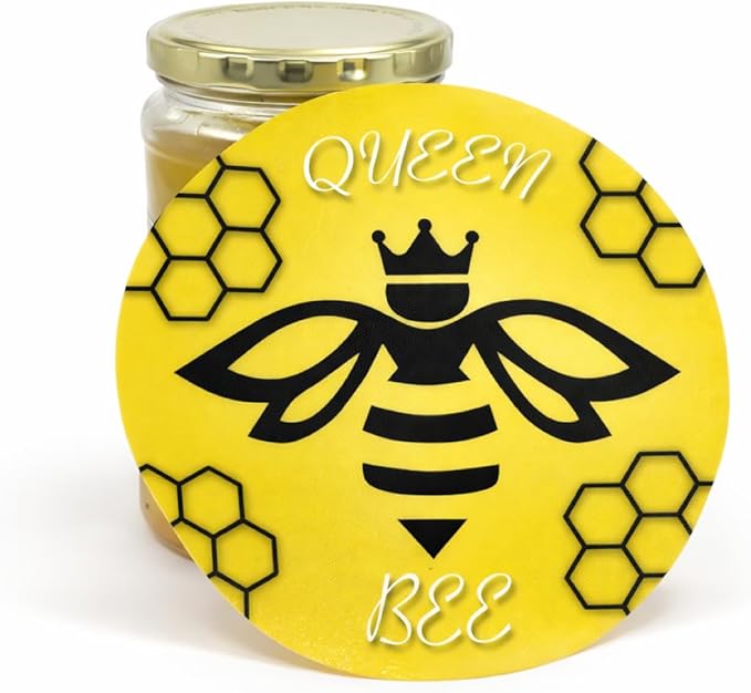Andreas Silicone Jar Opener, Queen Bee – 6.25" Non-Slip Lid Gripper & Garlic Peeler, Food and Dishwasher Safe, Multi-Use, Durable Silicone & Fabric, Made in the USA, JO-419