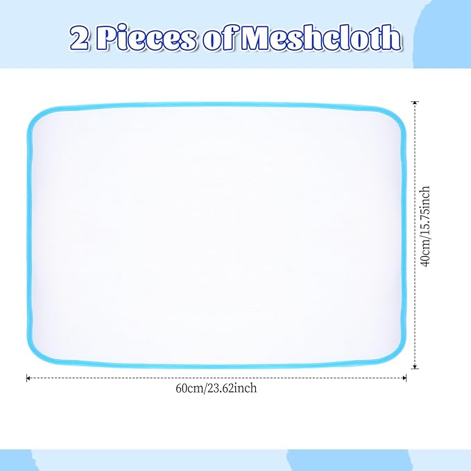 Molain 2 Pack Pressing Cloth for Ironing Scorch Mesh Cloth Scorch-Saving Ironing Protector Insulation Pad for Sewing and Ironing Iron Fabric Protector Pressing Tool for Ironing Protection 23.6×15.7"