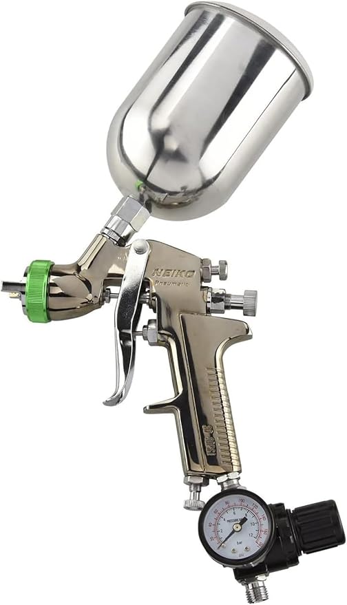 NEIKO 31214A Air Spray Paint Gun, HVLP with Gravity Feed, 1.5 MM Nozzle, 600 CC Capacity, Spray Gun Paint Sprayer for Walls, Automotive, Home Improvement