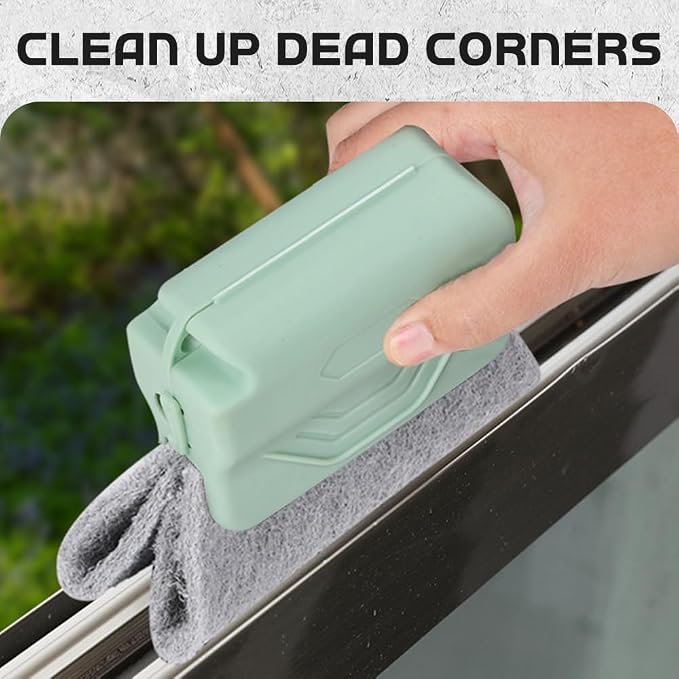 Window Track Cleaner,2026 new Handheld Cleaning Brush Set, for Window Slides Grooves, Tile Grout Lines, Shutter Slats, Car Ac Vents & Narrow Gaps (Gray 3pcs)