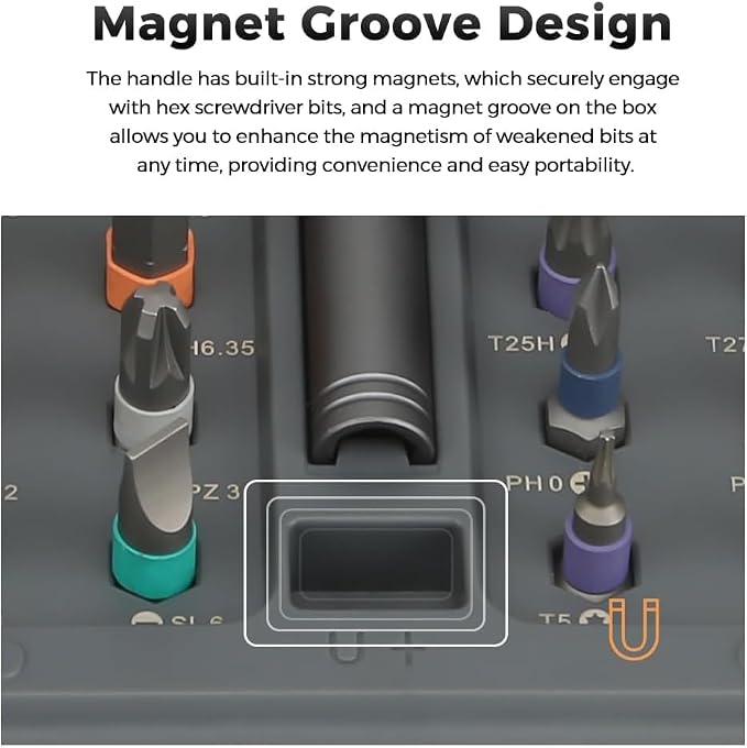 DYLIFE 42 in 1 Magnetic Screwdriver Set, DIY Ratchet Screwdriver Set, Removable Self-assembly Precision Screwdriver Kit, Magnetic DIY Precision Tool Kit for PC Laptop Mobile Cell Phone Digital Watch | DIY Ratchet Screwdriver Set, Removable Self-assembl...