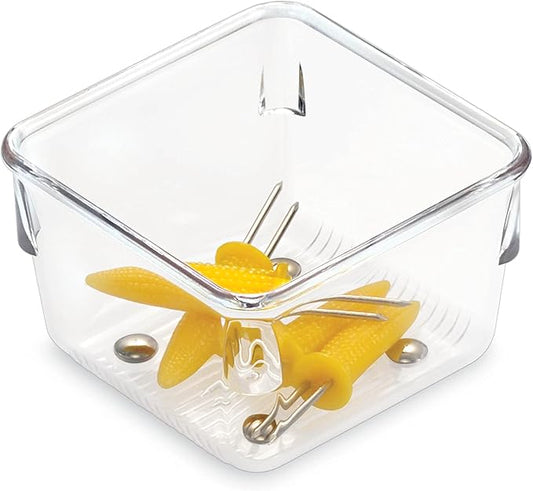 iDesign Kitchen Drawer Organizer, Clear | For Utensils, For Tools, For Gadgets