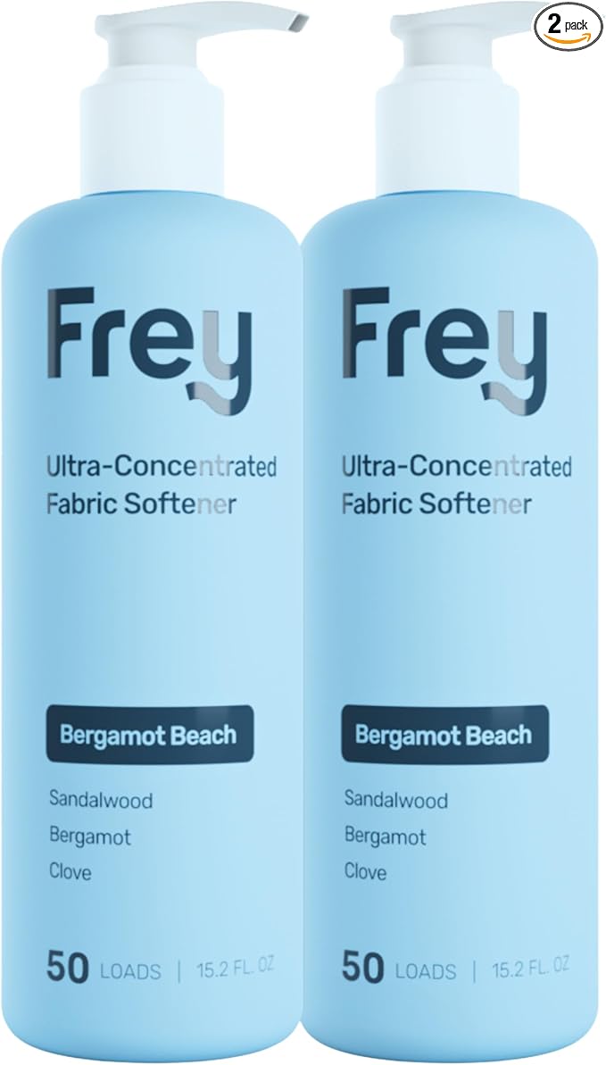 FREY Plant-Powered Fabric Softener, 2-Pack, Bergamot Beach