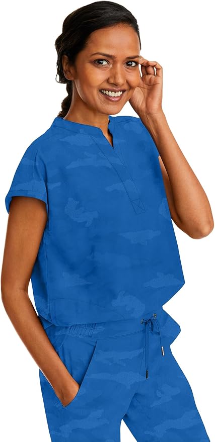 Healing Hands Purple Label Scrub Top for Women Modern Fit Tee | 2 Functional Pockets, Moisture Wicking Fabric, 360° Stretch, Quick Dry Performance, Back Yoke, Rounded Hem, Easy Care
