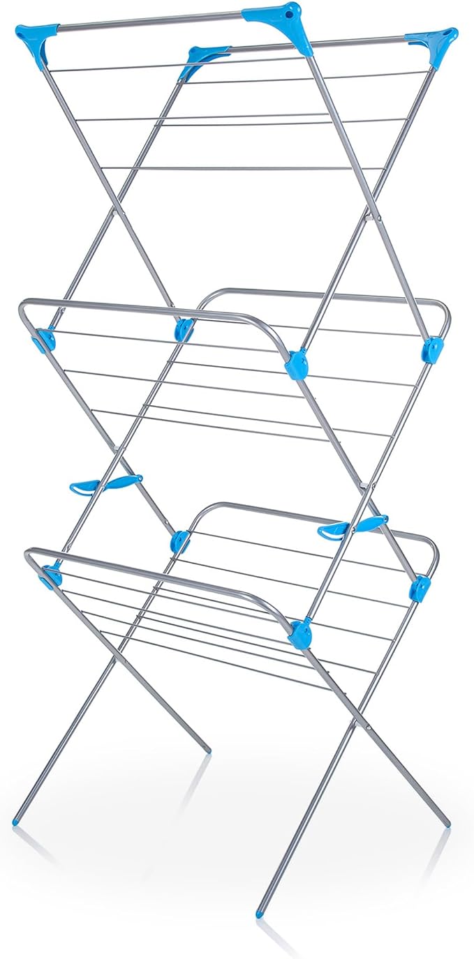 Minky Homecare Trio Concertina Drying Rack, 49', Silver