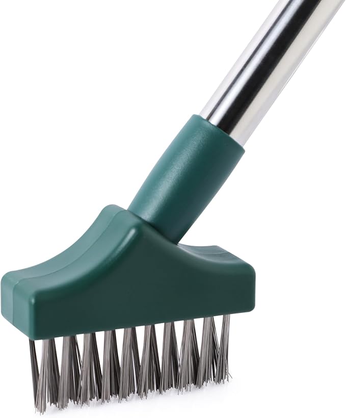 Yocada Moss Remover - Crevice Cleaning Tool, Moss Brush, Wire Metal Brush | Deck Cleaner, Crack & Patio Remover for Pavement, Sidewalk, Patio Stone, Driveway, Deck - 59.8"