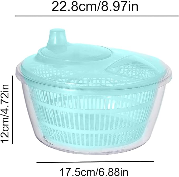 Generic Vegetable Fruit Washer ner, Manual Fruits Washer, Durable Salad Dryer Bowl, PP Salad ner Lettuce Dryer, Vegetable Washer Dryer With Effortless Action For Lettuce, Vegetables, Blue