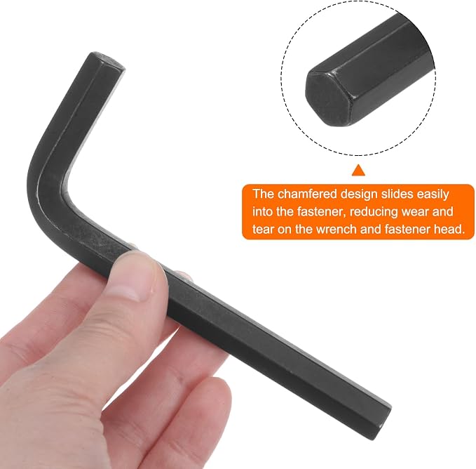 HARFINGTON Hex Key Wrench 9mm L-Shape Hexagon Metric Wrenches Chrome Vanadium Steel Repairing Tool for Home Repair, Black