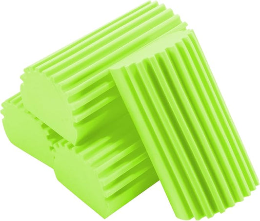 4-Pack Damp Cleaning Sponge Brush Set - Suitable for Kitchen and Car Window Cleaning,Mirrors, Window Track Grooves - Multi-Functional Cleaning Products That are Efficient Cleaning Tools(Green)