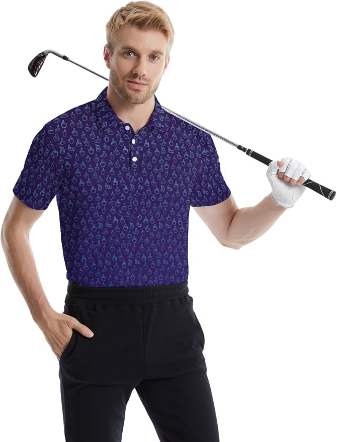 Polo Shirts for Men Moisture Wicking Mens Polo Shirts Patriotic Shirts for Men