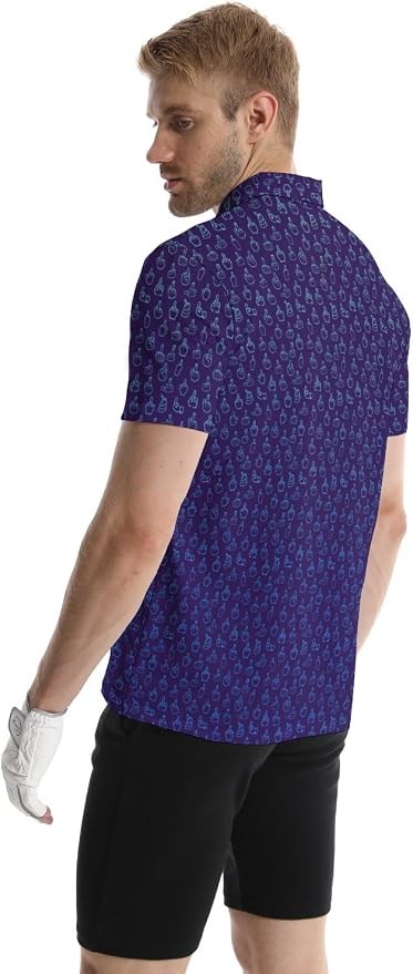 Polo Shirts for Men Moisture Wicking Mens Polo Shirts Patriotic Shirts for Men