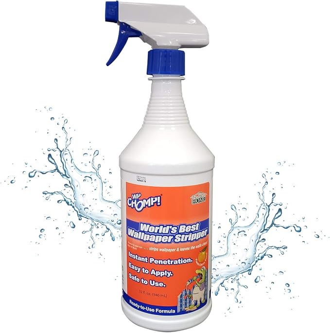 WP Chomp World’s Best Wallpaper Stripper: and Sticky Paste Remover, Citrus Scent 32oz.trigger