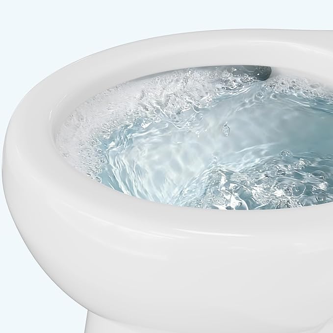 17" Elongated Dual Flush Toilet Set – Upgraded Flush, Top Dual Button, Includes Slow-Close PP Seat & Complete Tank – Eco-Conscious Family Bathroom Solution