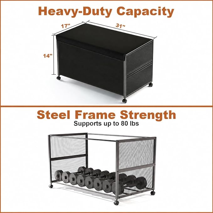 Fokyfok 2 Pack Under Bed Storage with Wheels,16 inch Tall Extra Large Under Bed Clothes Storage,Underbed Storage with Wheels,Rolling Under Bed Drawers with Lid for Dorm,College,Apartment,Black