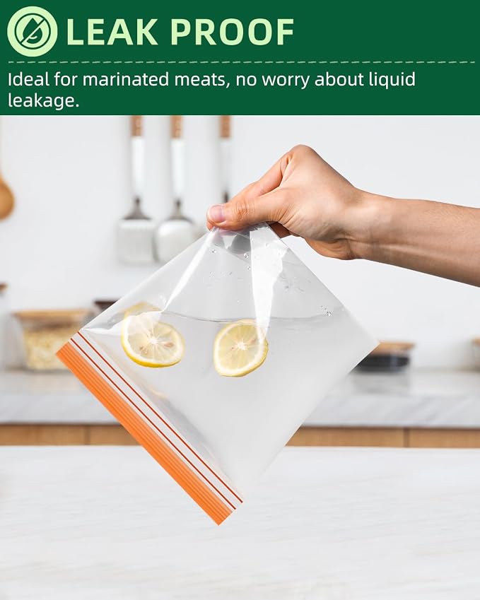 Lerine 18 Pack Reusable Freezer Bags Dishwasher Microwave Safe, Stand Up BPA Free Reusable Sandwich Bags, Leakproof Food Storage Bags for Meal Prep (Multicolor, 7Gallon 7Sandwich 4Snack)