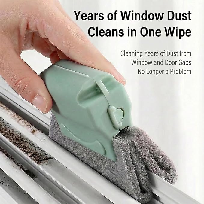 8PCS Magic Window Track Cleaner, Upgraded Window Track Cleaning Tools, Handheld Window Track Cleaner Brushe Tools for lides Gaps, Tile Lines Shutter Car Vents