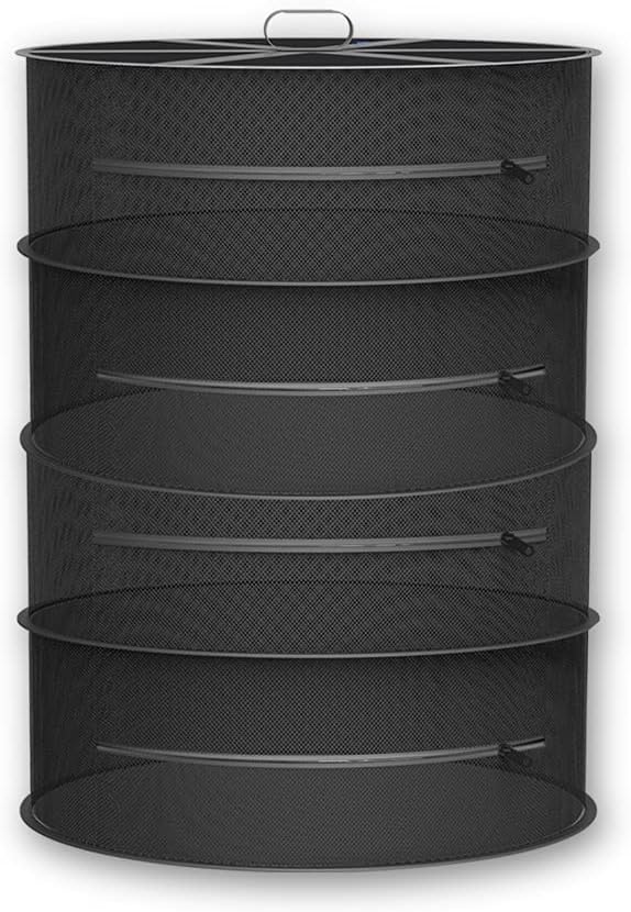 AC Infinity Herb Drying Rack, 4-Layer Hanging Mesh Net | and Buds, 24" Diameter Fit in Grow Tents Closets Hydroponics