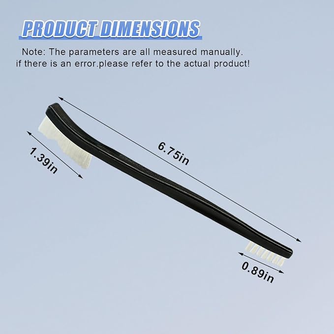 4PCS Car Double-Ended Detail Cleaning Brushes, Stiff Nylon Bristles Auto Crevice Brush, Multifunctional Vehicle Interior Exterior Cleaning Tool for SUV Truck Home Office(2PCS)