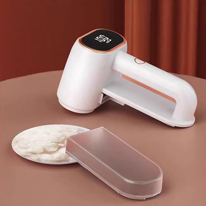 Dual-Head Fabric Shaver and Lint Remover, Rechargeable Sweater Shaver with LED Display, 6 Stainless Steel Blades & 3 Speed Lint Shaver, Electric Defuzzer for Clothes, Pills, Couch, Furniture