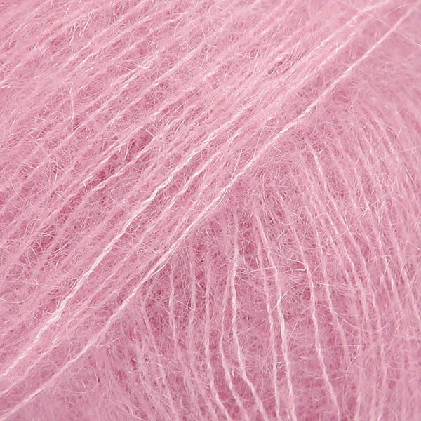 Mohair and Silk Yarn Drops Kid-Silk, 0 or Lace, 2 Ply, 0.9 oz 230 Yards per Ball (04 Old Pink)