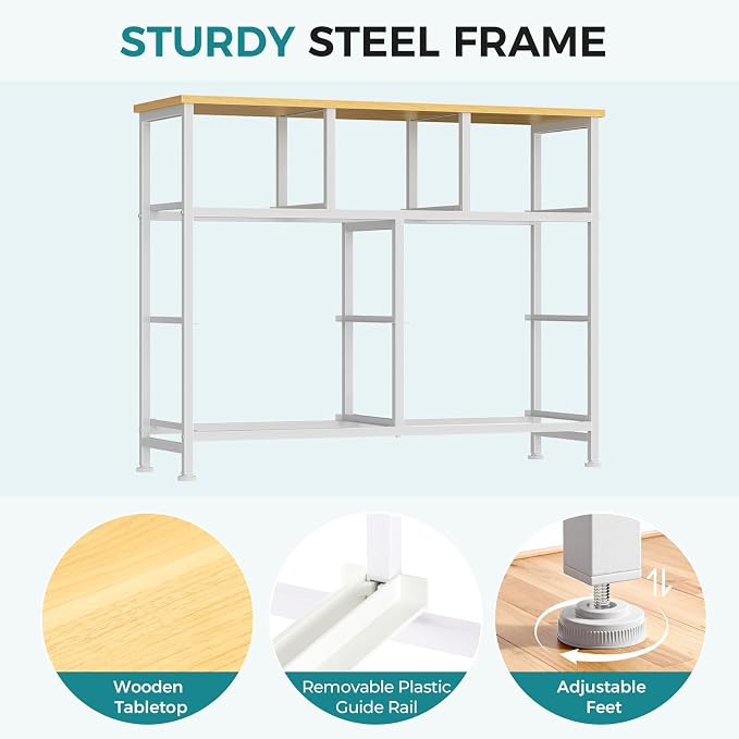 OLIXIS 7 Drawer Closet Organizer, Storage Tower with Sturdy Steel Frame | Dresser for Bedroom, Wooden Top & Easy Pull Fabric Bins, Clothes Organization, Living Room Entryway, Light Green