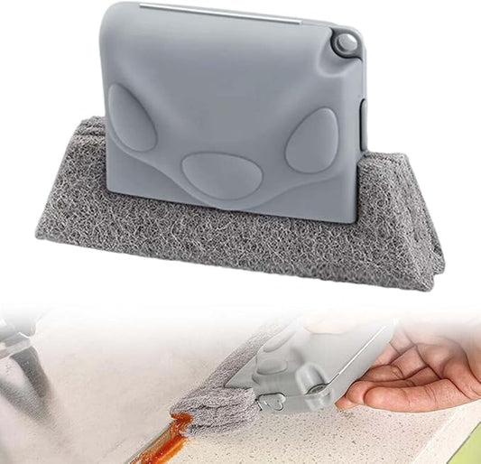 Magic Window Track Cleaner, 2026 New Window Track Cleaner Brush, Windows Cleaning Brush, Multi-Functional Cleaning Tools for Sliding Door, Sill, Tile Lines (Grey 1PCS)