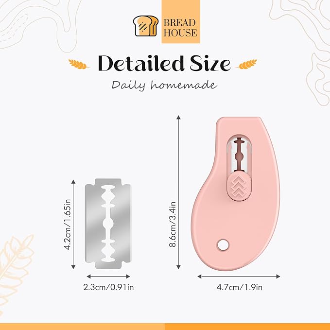 Bread Lame Sourdough Scoring Tool, Extractable & Magnetic Bread Scoring Tool, Bread Scoring Knife for Sourdough Bread Baking, Bread Scorer Tool with 5 Replaceable Razor Blades