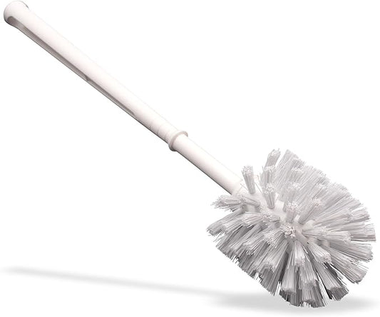 Sparta Flo-Pac Toilet Bowl Brush for Commercial Restrooms, Heavy Duty Toilet Brush with Plastic Handle for Bathrooms, 11 Inches, White
