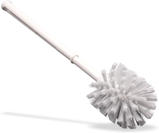 Sparta Flo-Pac Toilet Bowl Brush, 24 Pack for Commercial Restrooms, Heavy Duty Toilet Brush with Plastic Handle for Bathrooms, 11 Inches, White (Pack of 24)