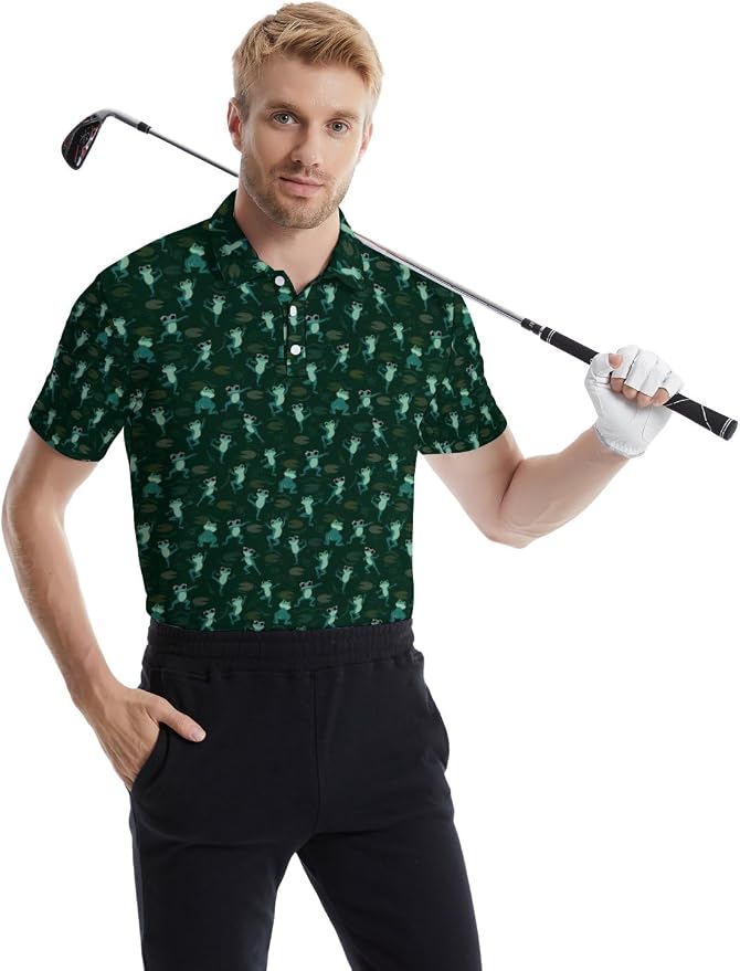 Polo Shirts for Men Moisture Wicking Mens Polo Shirts Patriotic Shirts for Men