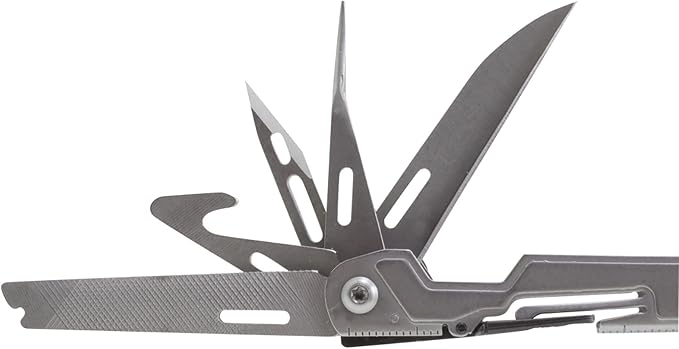 SOG PowerPint Mini Compact Stainless Steel Multi-Tool |18 Lightweight Specialty Tools & SOG Multitool Pliers Pocket Knife, Stone Wash | 18 Locking Tools, Compound-Leverage Needle-Nose Pliers, Magnetic 1/4 Hex Bit Driver, 5 Length, 4.2 Oz, Stonewash Finish