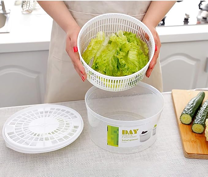 Large Capacity Manual Vegetables Washer Dryer Safe Quick Fruit and Vegetable Washing Machine fruit Washing Bowl with Strainer for Kitchen Gadgets Gifts for Men Women