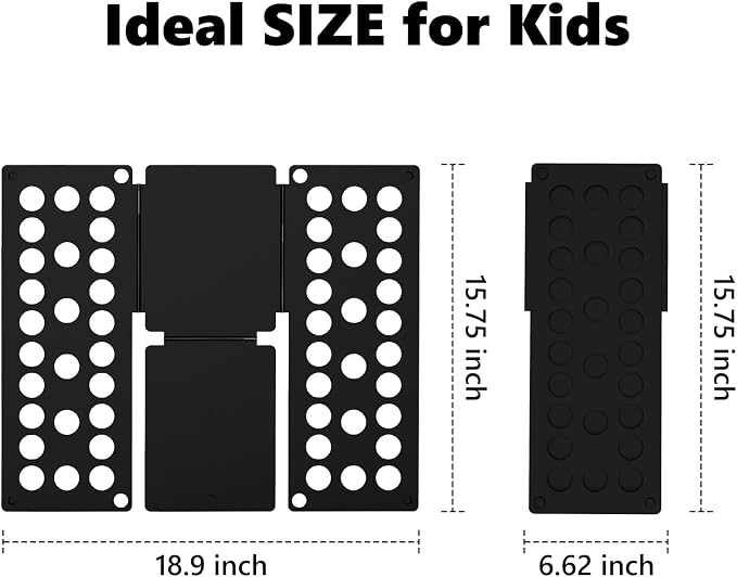 Kids Shirt Folder 15.75"x18.9" for Children Quickly Fold Laundry Folder | Child-Size Only, Durable PP Material, Space Saving Design, Easy Storage