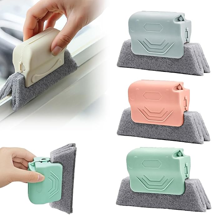 Magic Window Track Cleaner, 2025 New Window Groove Cleaning Brush Tools Set, Hand-held Window Track Cleaner Brushes Tools Set for Window lides Gaps Tile Lines Shutter Car Vents (Mix 3pcs)