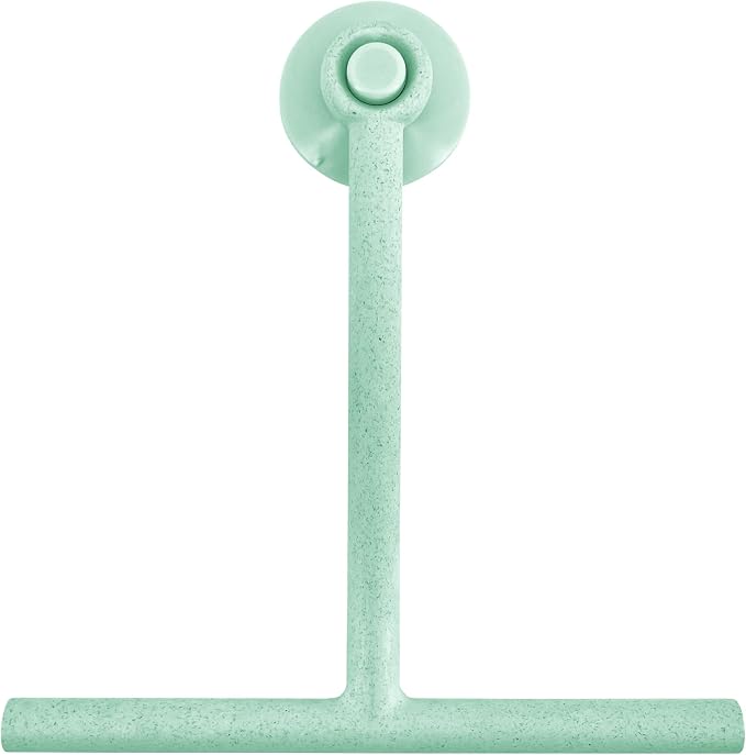 Splash Home Jasmine Bamboo Fiber Shower Squeegee, Blue