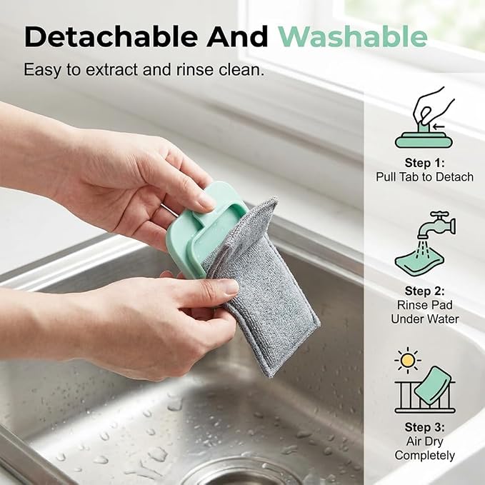Magic Window Track Cleaner, Window Groove Cleaning Brush Set, Track and Sill Crevice Tool with Handle, for Tile Lines Shutter Slats Car Vents and Narrow Gaps (Gray)