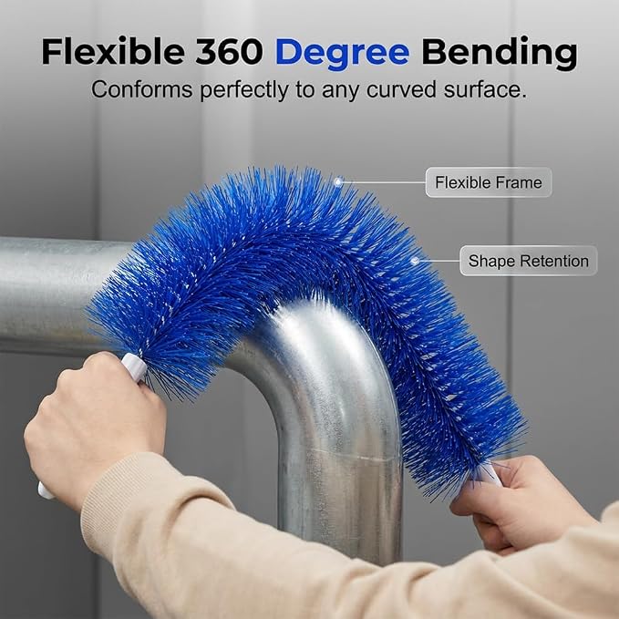 2026 New Bendable Microfiber Head Reusable Dust Remover | Fan Cleaner Brush, Flexible Dusting Brush Tool for Electric Fans Air Conditioning Ceiling Fan Blind Home Car Vents Curtain