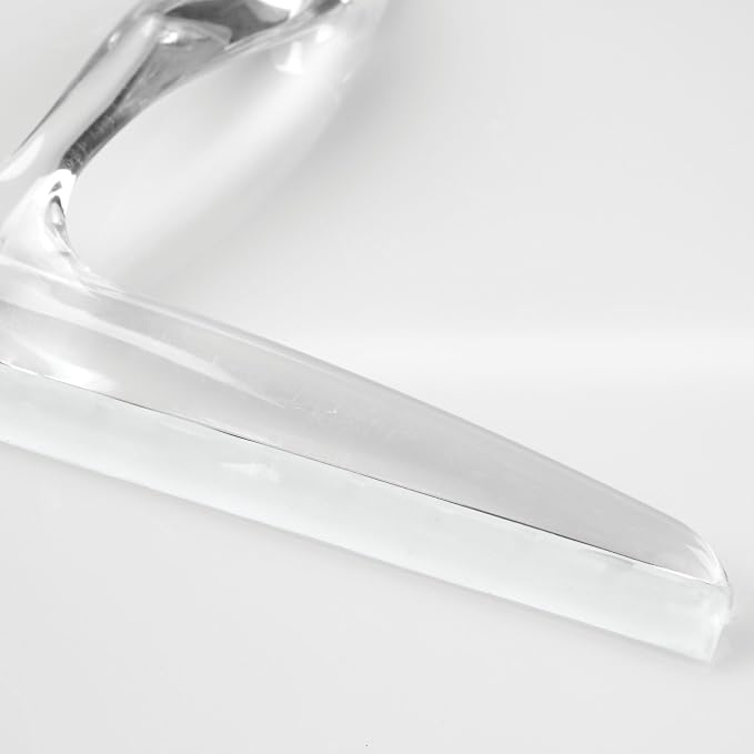 iDesign Bathroom Plastic Shower Squeegee, Clear, Set of 2 | Wall Hook Included
