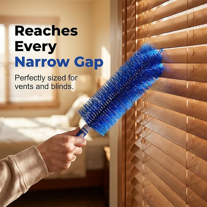 Fan Cleaning Brush, 2026 New Bendable Microfiber Head Dusting Brushes, Reusable Fan Cleaner Brush Dust Remover for Electric Fans, Air Conditioning, Car Vents and Blind，Grey：48cm