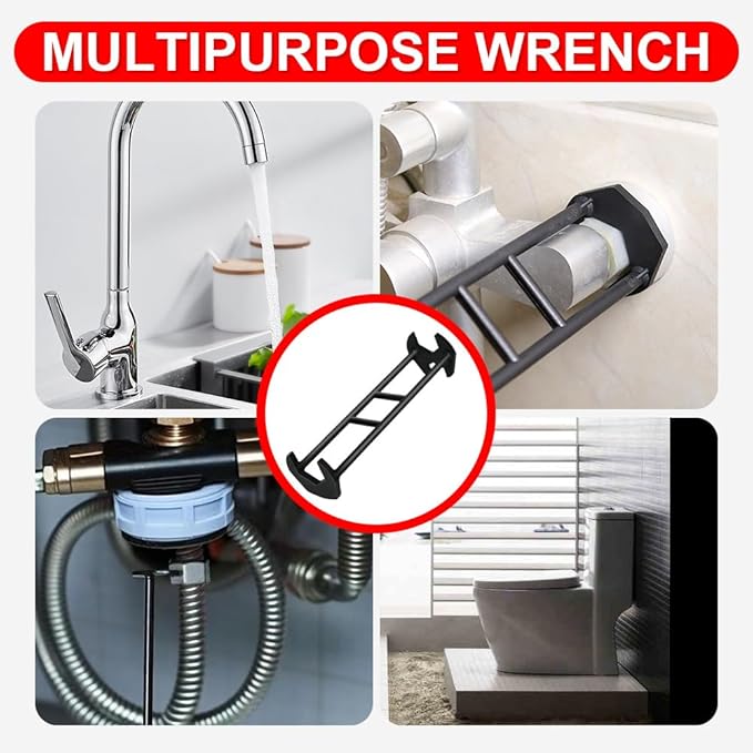 Eadwe Multifunctional Sink Wrench, 2026 Upgraded Sink Wrench Faucet Plumbing Tool, Basin Wrench Under Sink Faucet Wrench Tight Spaces Tools for Kitchen and Bathroom (A+B)