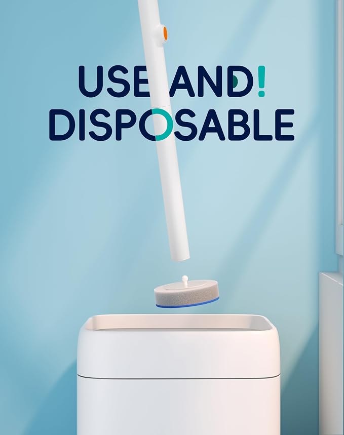 Disposable Toilet Cleaning System - Toilet Wand Kit with 36 High-Performance Refills, Wall Mounted Toilet Brush and Holder for Deep Cleaning Bathroom (Toilet Brush+36 Refills)