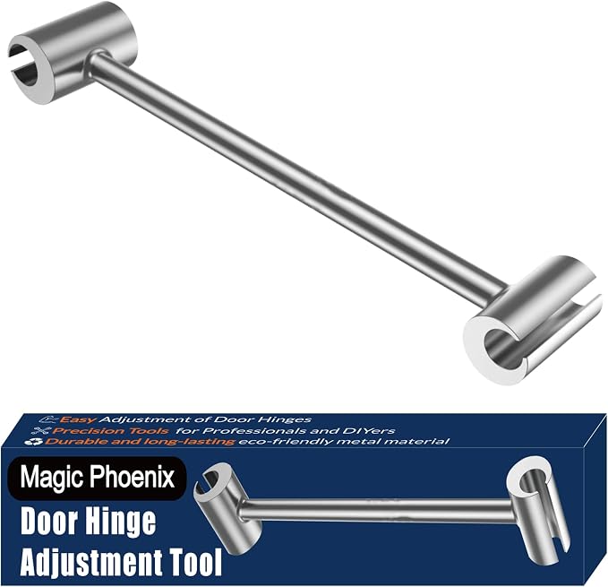 Hinges Gap Adjusting Wrench, Door Hinge Repair Tool, Upgraded Steel Double-ended Door Hinge Repair Wrench, Heavy-duty Door Hinge Adjustment Tool for Standard Round Bolts (0.748-0.99in)