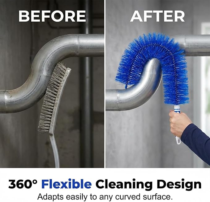 Fan Cleaning Brush, 2026 New Bendable Microfiber Head Dusting Brushes, Reusable Fan Cleaner Brush Dust Remover for Electric Fans, Air Conditioning, Car Vents and Blind，Grey：48cm