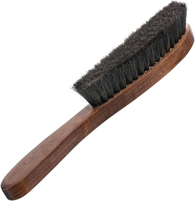 Home-it Hat Brush - Dust Brush - Horse Hair Bristles lint Brush for Clothes, Suits, Cashmere, Wool, Velvet, Good Grip, Walnut Hardwood Handle