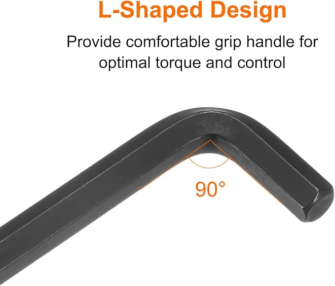 HARFINGTON Hex Key Wrench 12mm L-Shape Hexagon Metric Wrenches Chrome Vanadium Steel Repairing Tool for Home Repair, Black