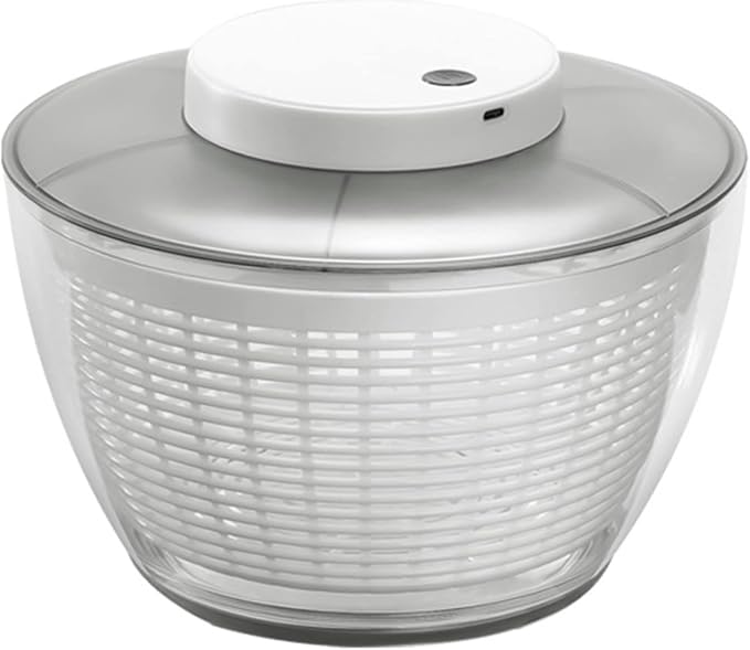 Fdit Vegetable Washer Dryer Drainer, Salad 500RPM Electric for Kitchen (6000ML 27x27x17cm/10.6x10.6x6.7in)