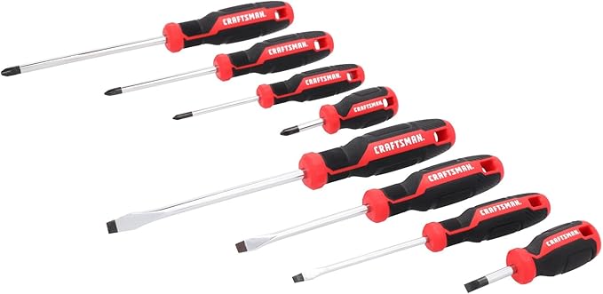 CRAFTSMAN Screwdriver Set, 8 Pc, Flat Head and Phillips Screwdrivers (CMHT65130)