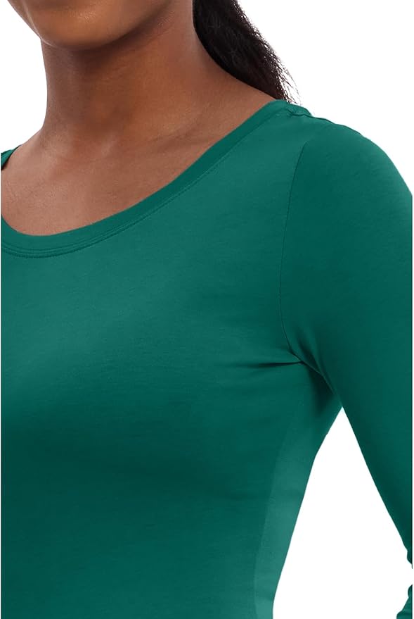 Healing Hands Underscrub Long Sleeve Women Knits Scrub Tops | Soft Cotton Blend Knit, Breathable Stretch Comfort, Machine Wash, Easy Care Fabric, Ideal For Layering Under Scrubs
