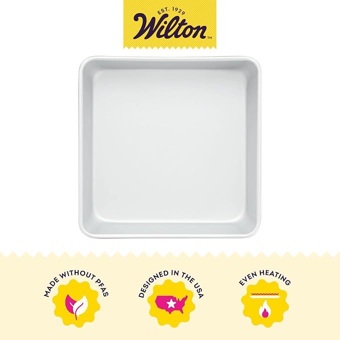 Wilton Performance Aluminum Square Cake and Brownie Pan, 8-Inch, Silver